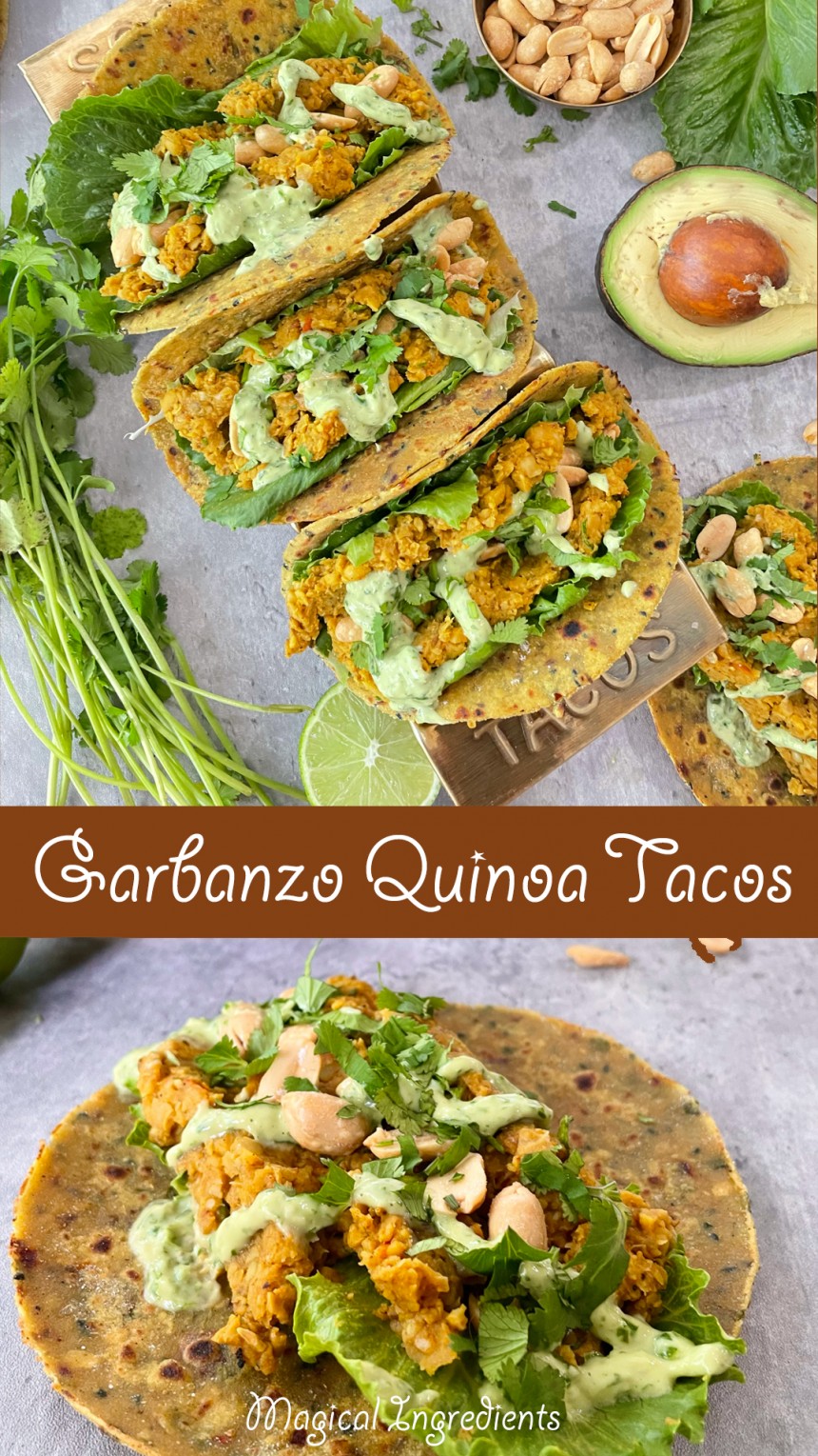 Protein Packed Vegan Garbanzo Quinoa Taco