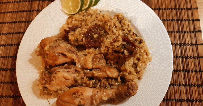 Risotto with chicken and lime