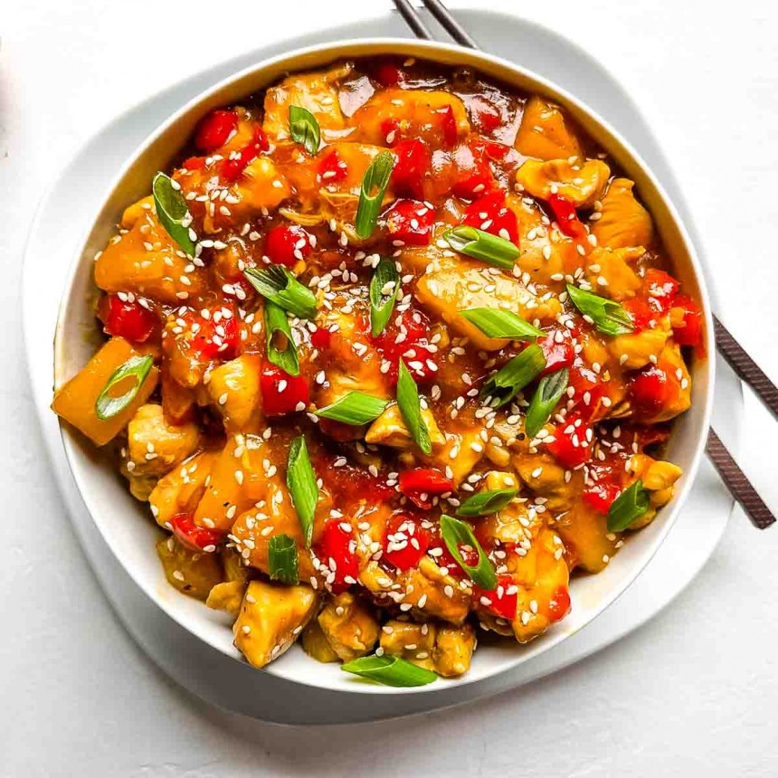 Sweet and Tangy Pineapple Chicken Stir F...