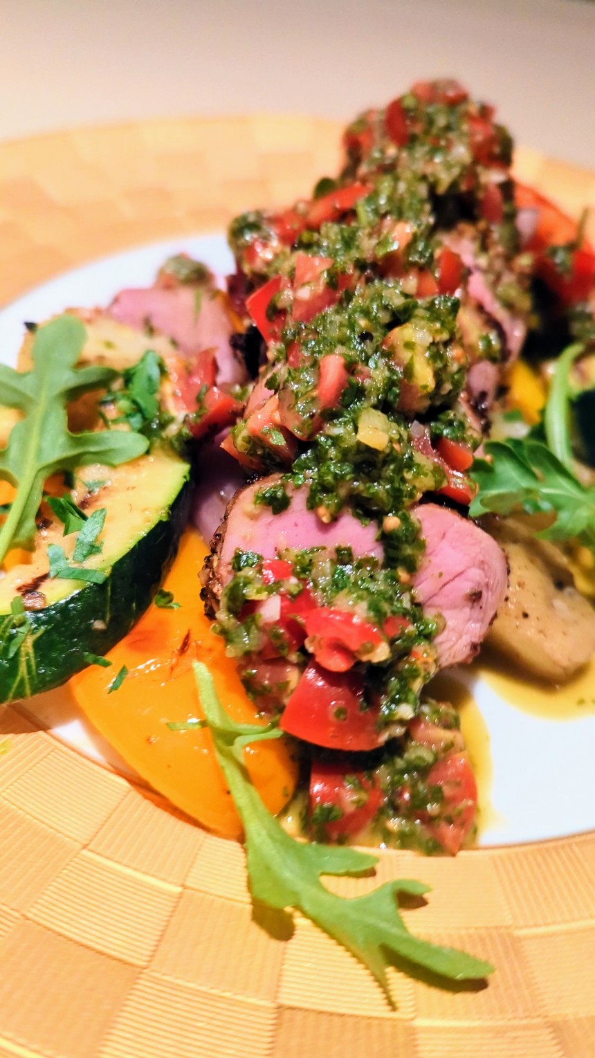 10 Minutes Red Pepper Chimichurri Sauce...