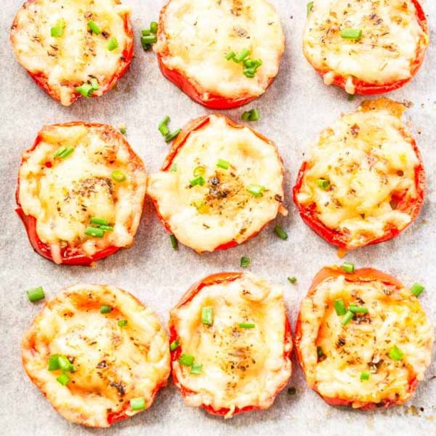 Roasted Tomatoes with Cheese