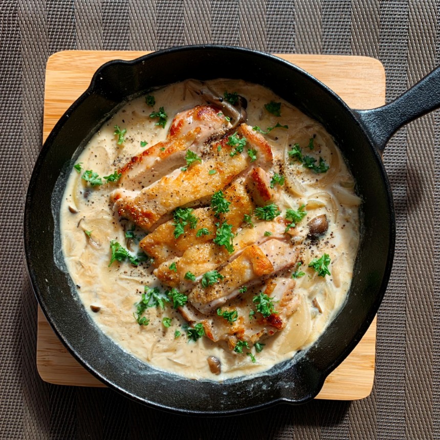Easy-to-make cream sauce and fragrant chicken
