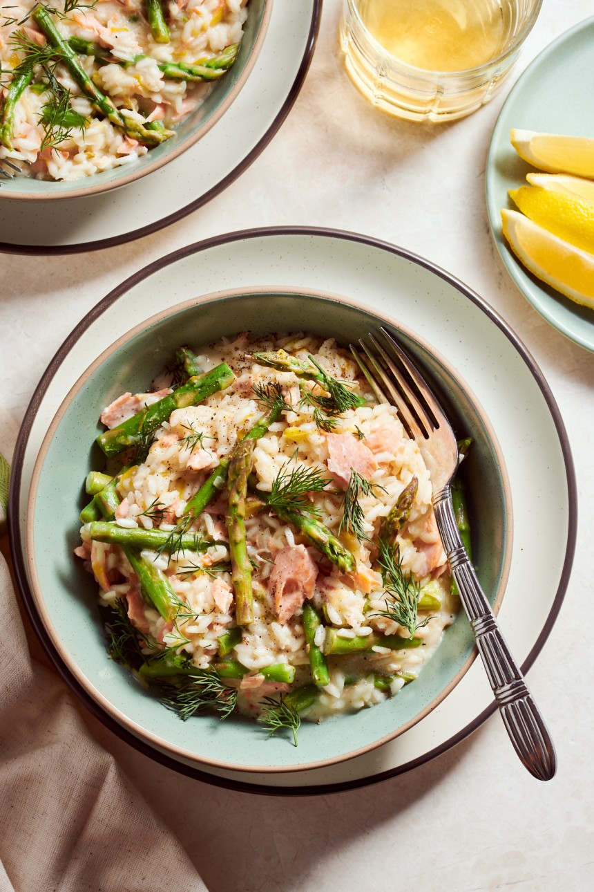 Salmon and Asparagus Risotto