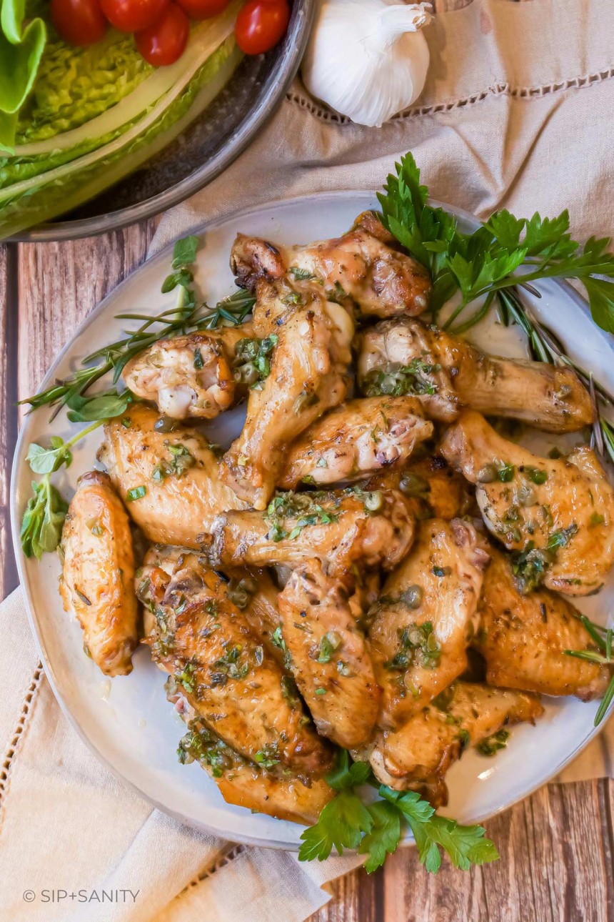 Grilled Italian Style Chicken Party Wing...