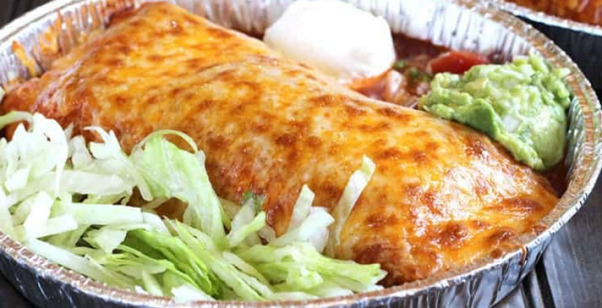 Delicious Enchilada Style Burritos Recipe with Beans, Rice, and Cheese