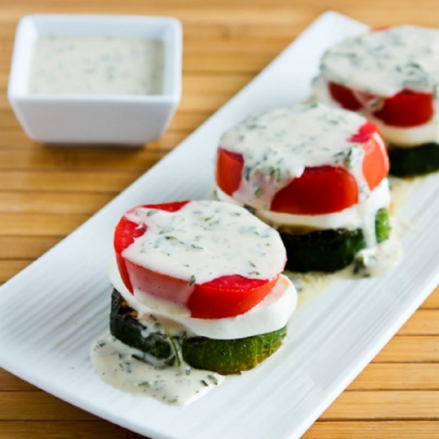 Grilled Zucchini Caprese Salad