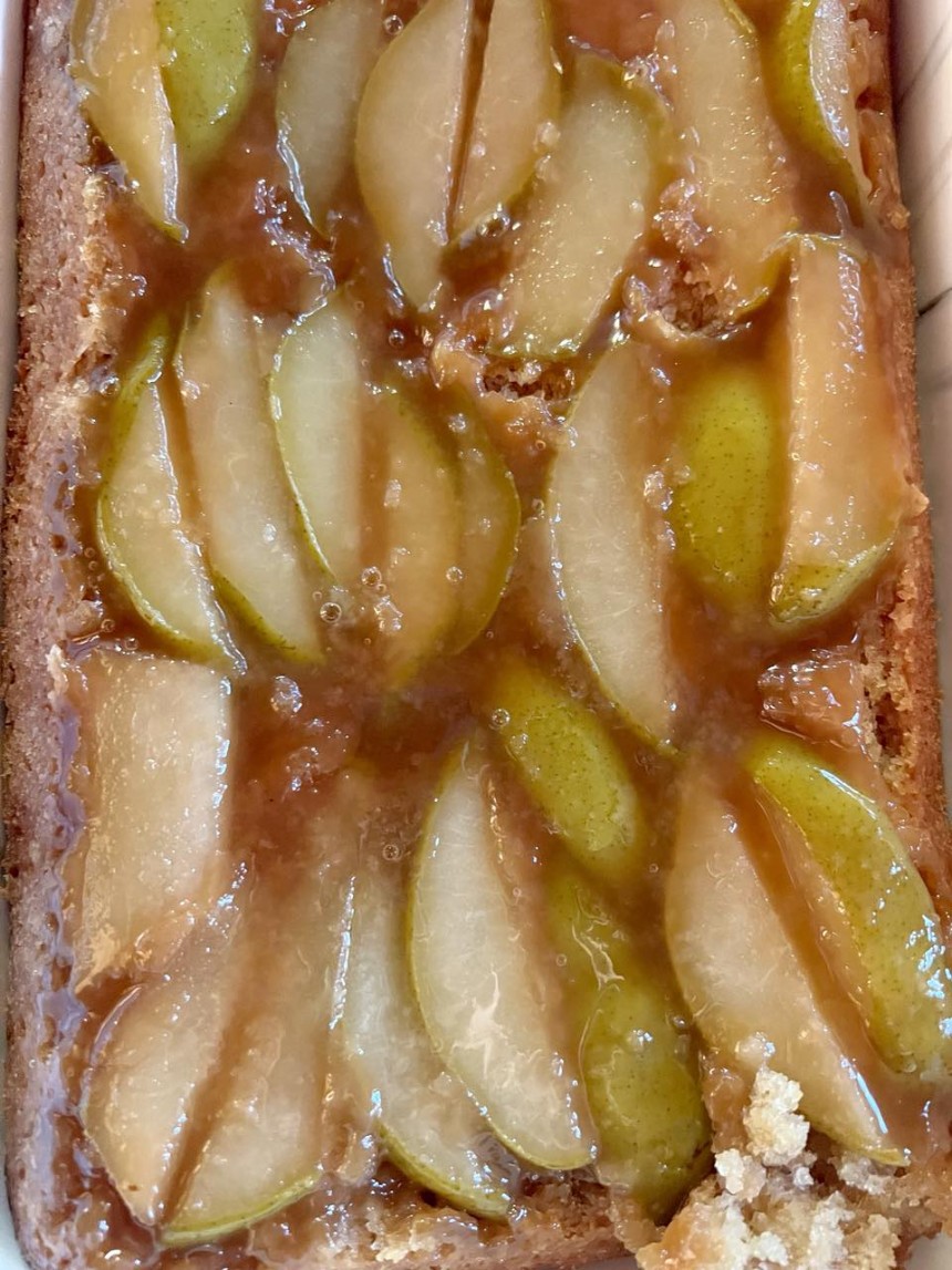 Vegan Pear and Buttermilk Upside Down Cake