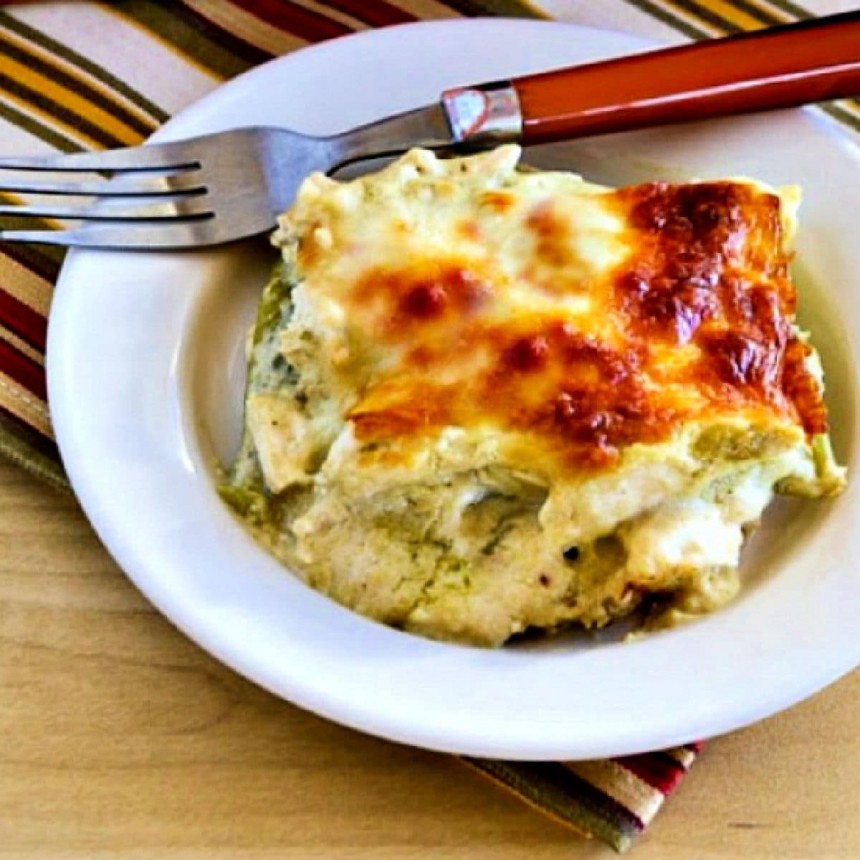 Green Chile and Chicken Mock Enchilada C...