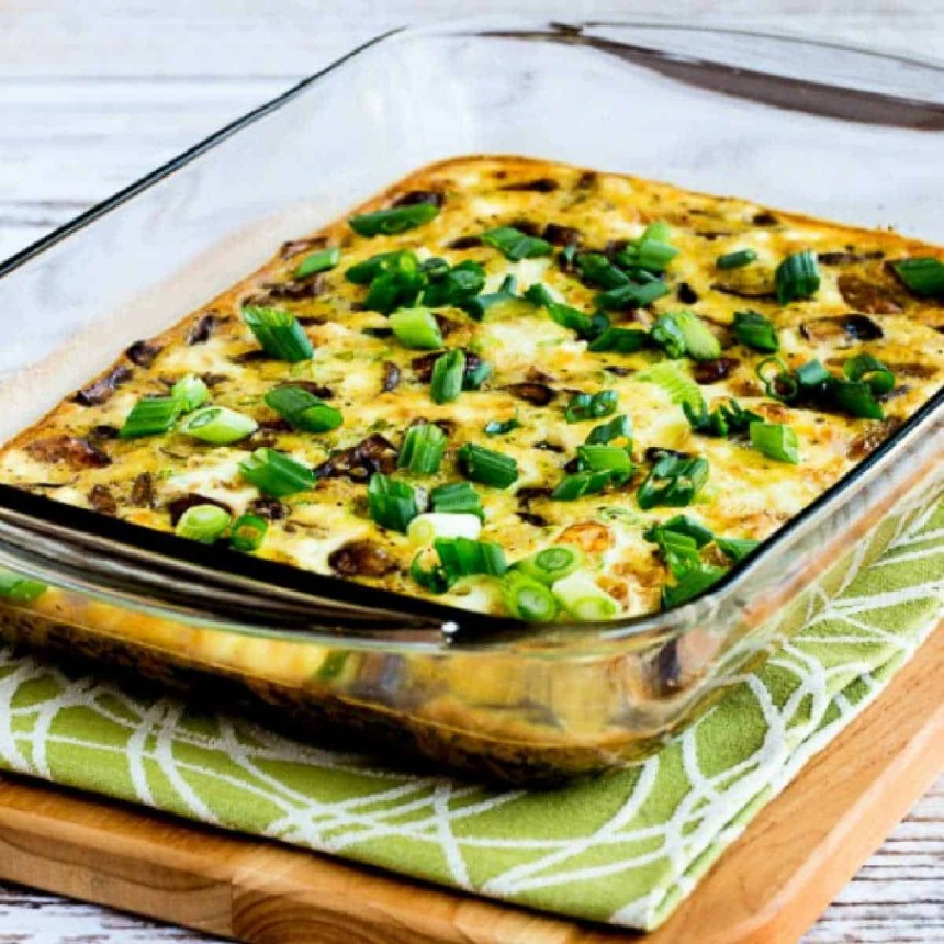 Sausage, Mushrooms, and Feta Baked with...