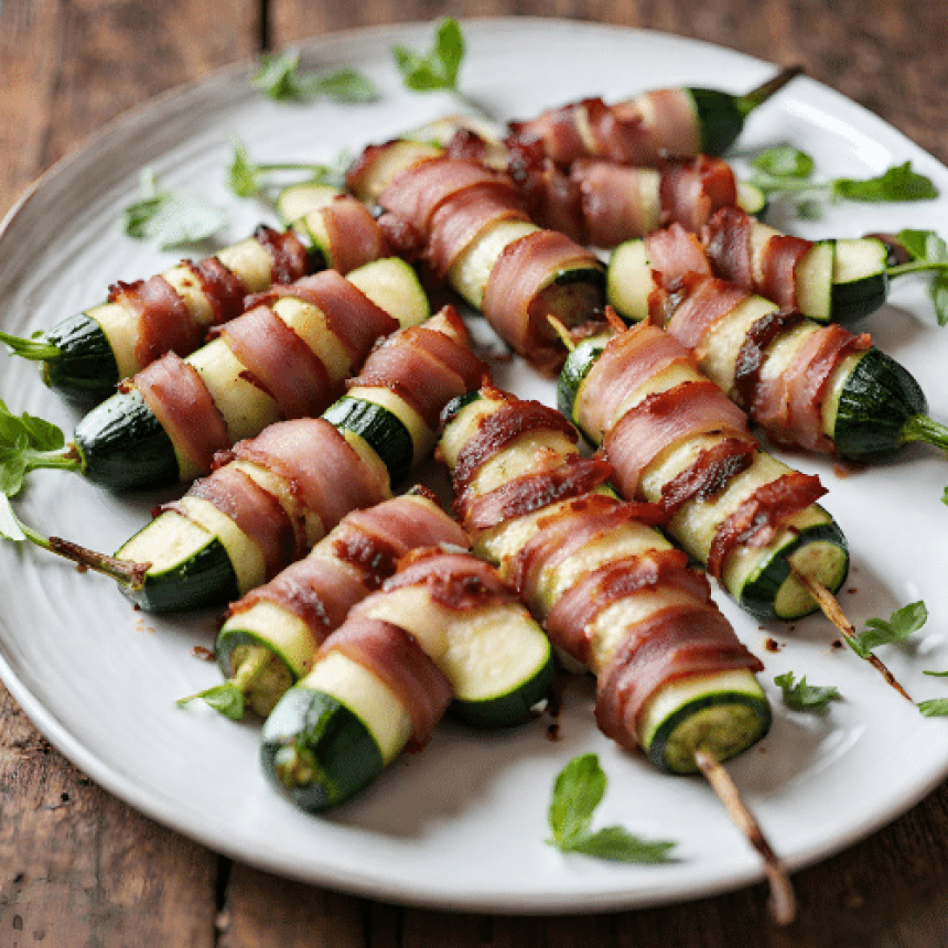Bacon Wrapped Zucchini