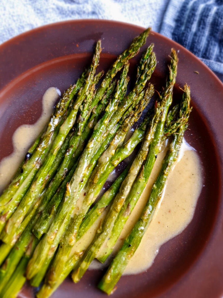 Roasted Asparagus with Garlic and Sage Butter