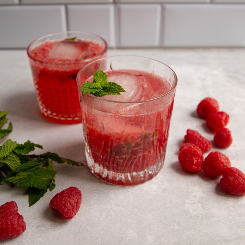 Empress Gin Cocktail with Raspberries