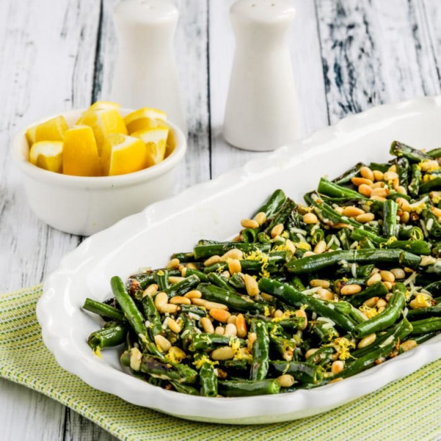 Green Beans with Lemon, Parmesan, and Pine Nuts