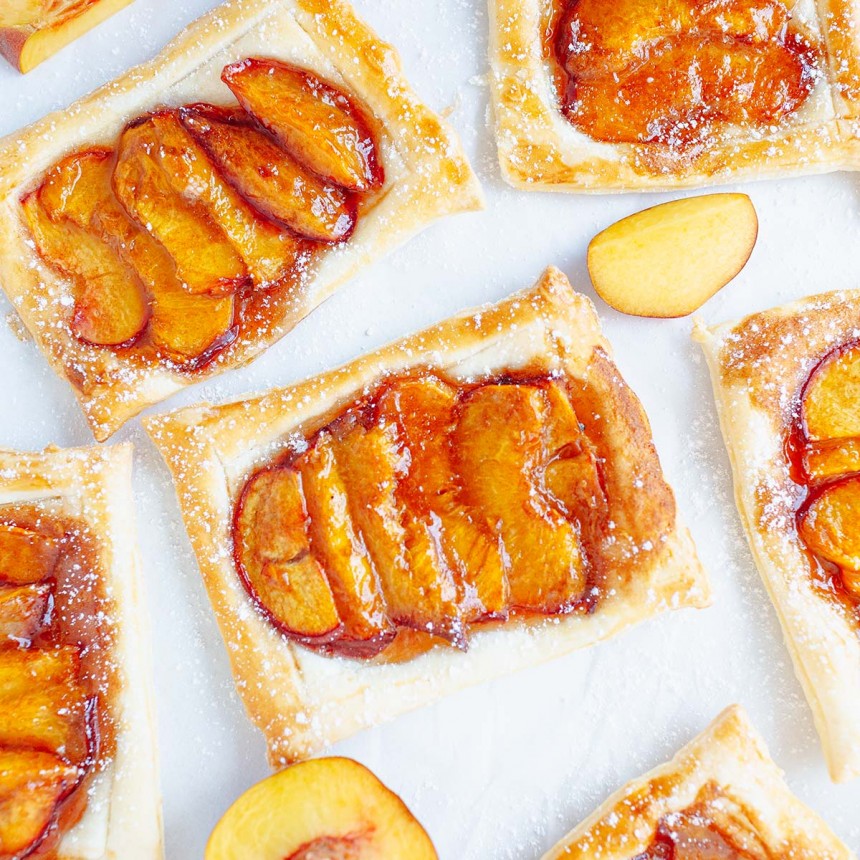 Peach Tart with Puff Pastry