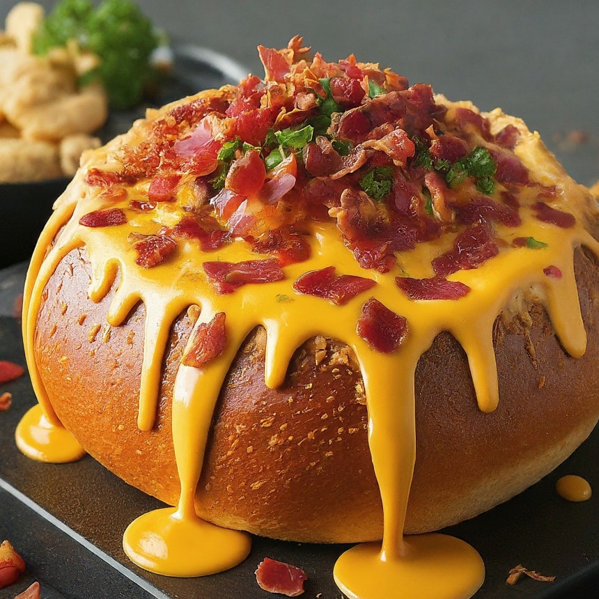 Indulge in Comfort: The Irresistible Cheesy Bacon Bread Bowl
