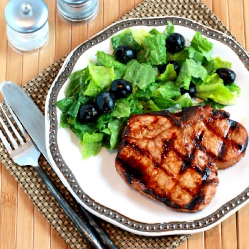Grilled Ginger-Soy Pork Chops