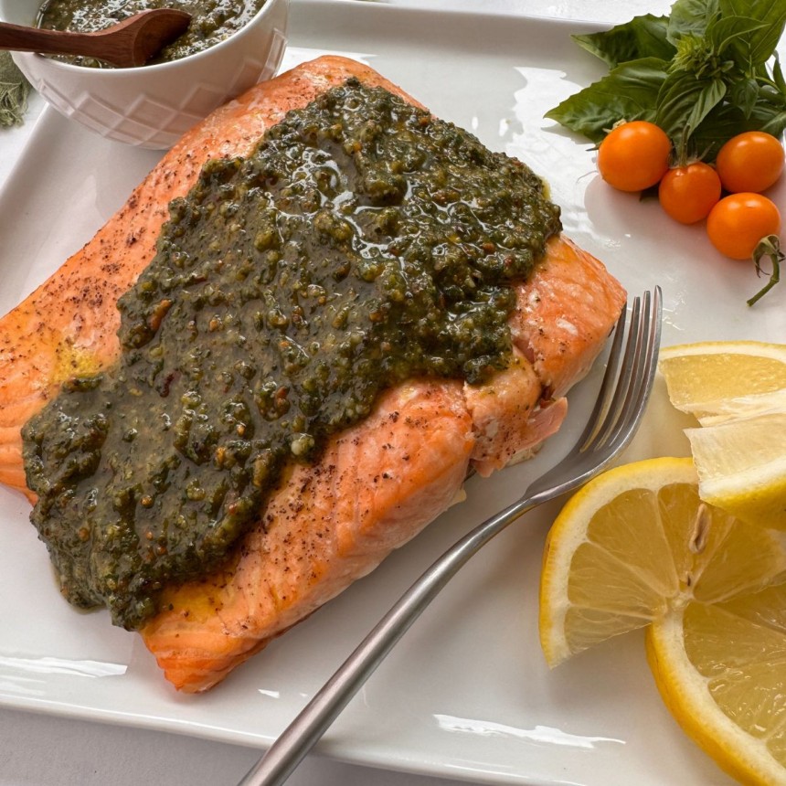 Salmon With Pesto