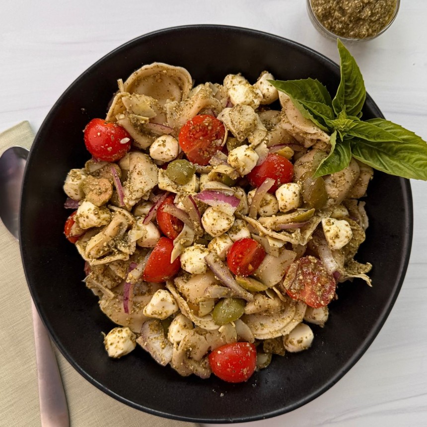 Gluten Free Tortellini Pesto Pasta Salad