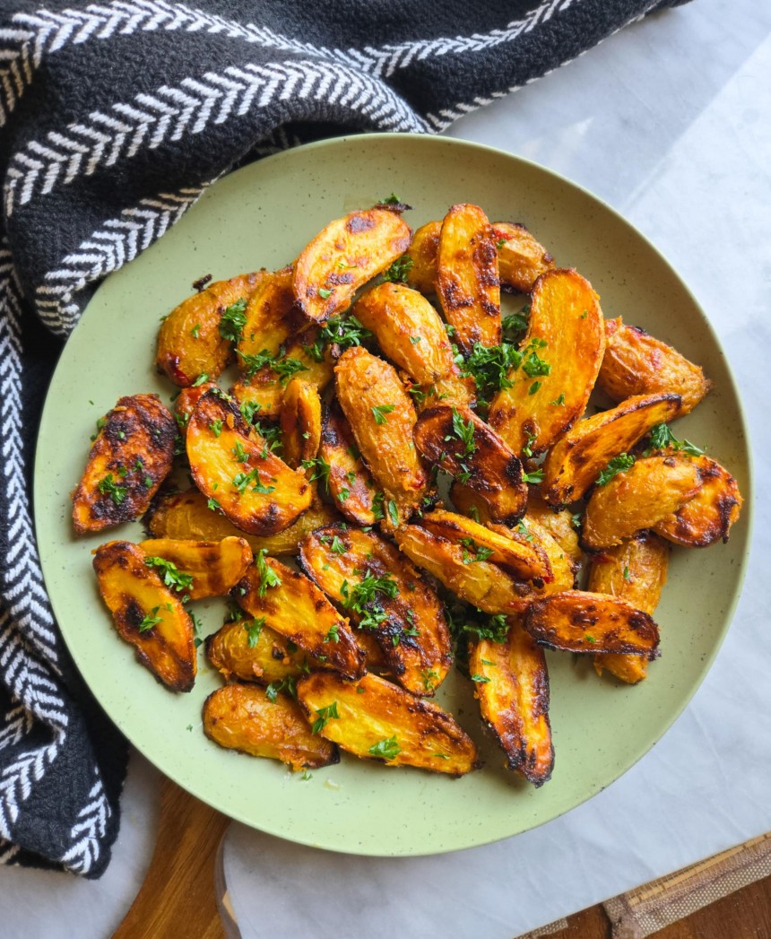 Sweet & Spicy Mustard Roasted Fingerling...