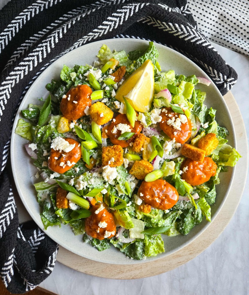 Buffalo Chik'n Caesar Salads