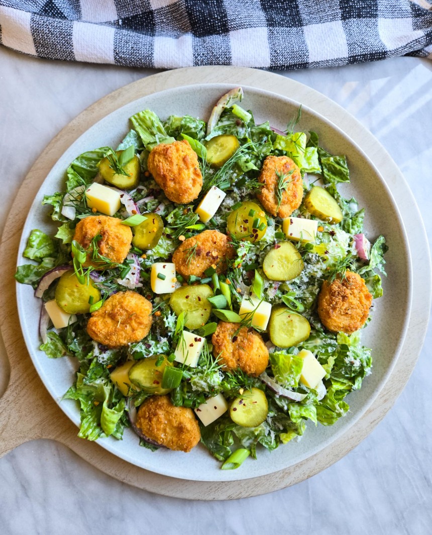 Crispy Chik'n Pickle Ranch Salads