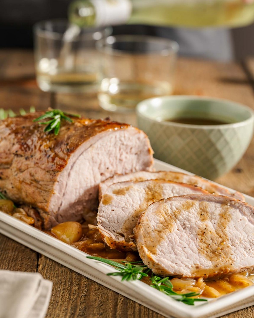 Honey-Bourbon Glazed Pork Loin Roast