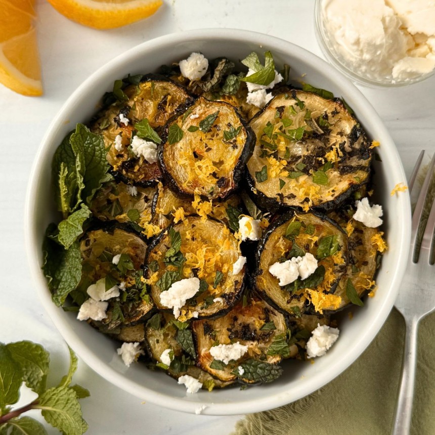 Mediterranean Roasted Zucchini Slices