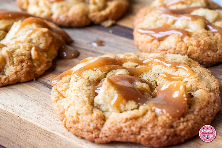 Gluten-Free Salted Caramel Apple Cookies