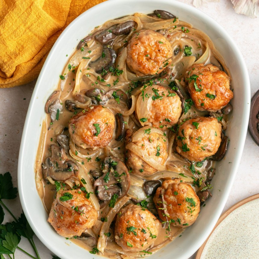 Chicken Marsala Meatballs (GF)