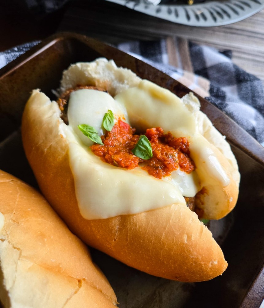 Meatball & Red Pesto Rolls