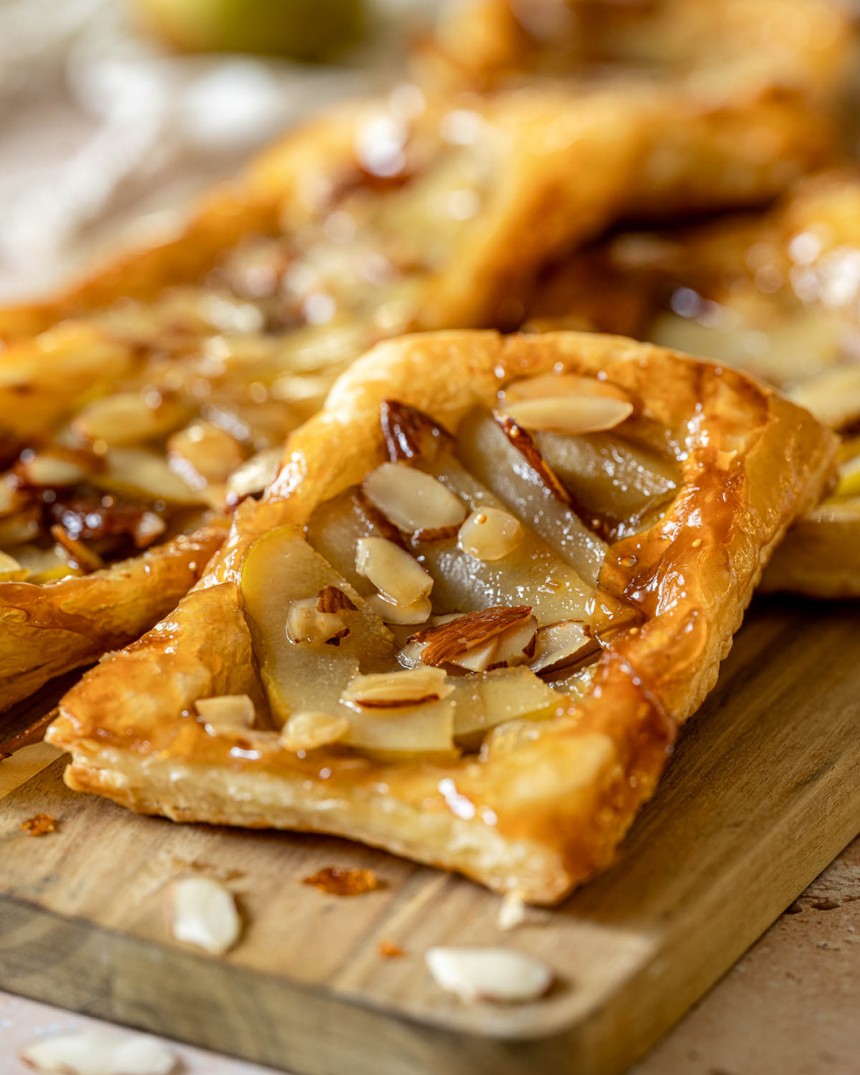 Pear Almond Puff Pastry Tart