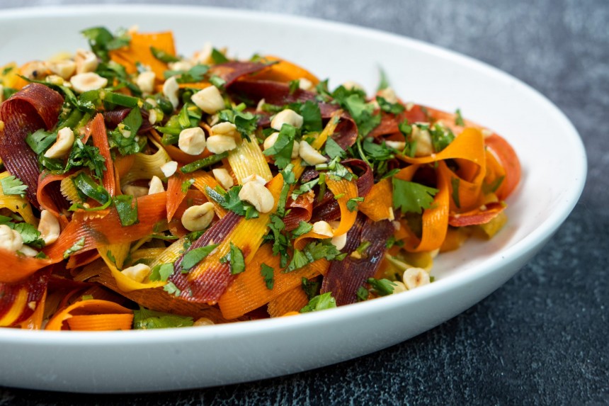 Spiced Shaved Carrot Salad with Ginger-L...