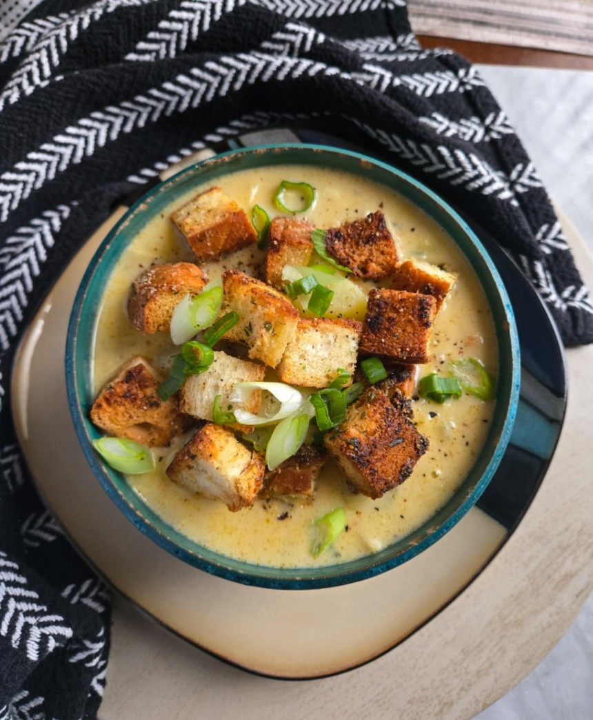 Creamy Boursin, Potato & Leek Soup