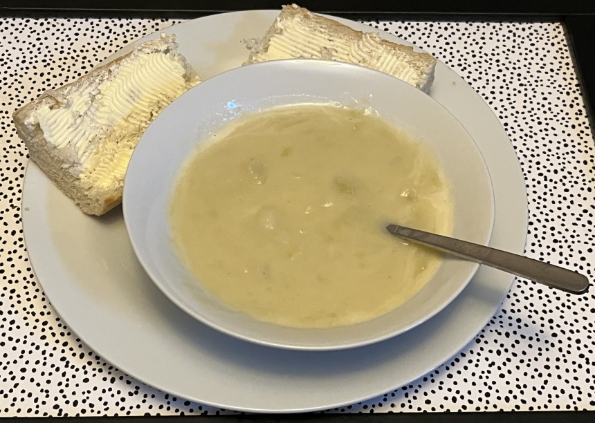 Leek and Potato Soup in the Pressure Coo...