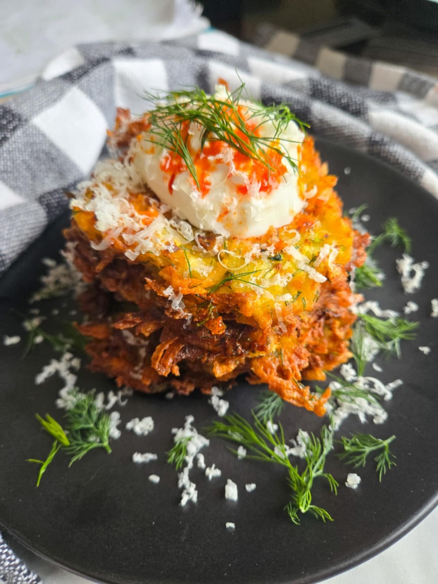 Crispy Potato, Zucchini & Dill Pancakes