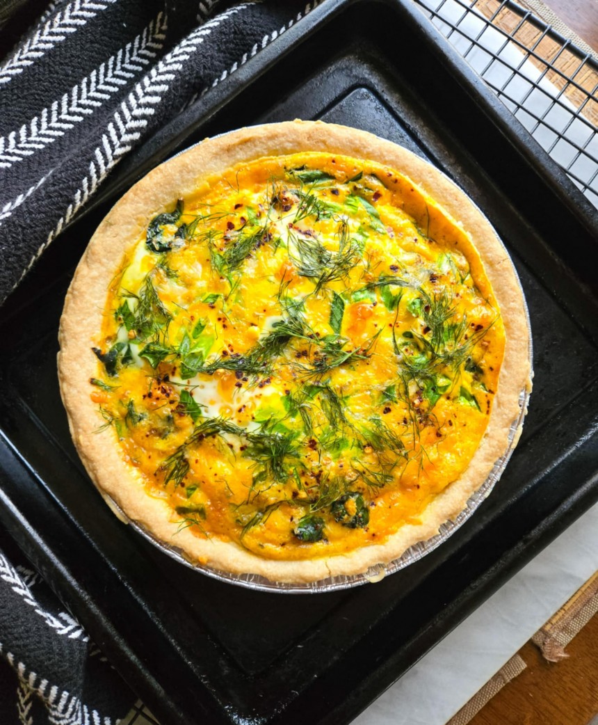 Cheesy Spinach & Dill Quiche