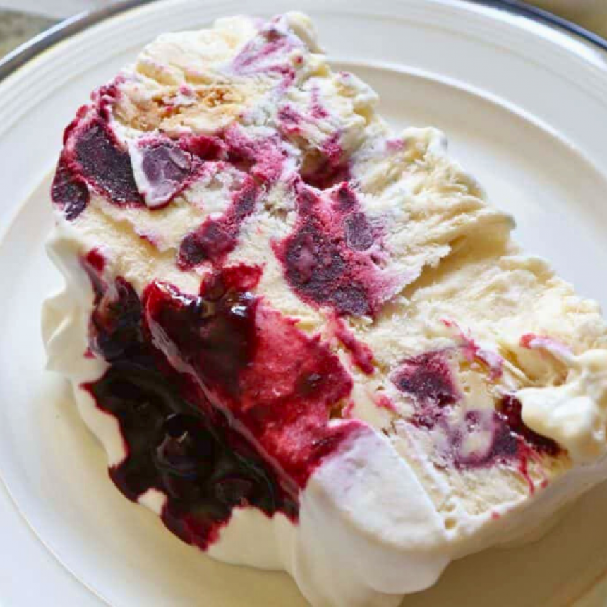 Blueberry Lemon Cheesecake Semifreddo