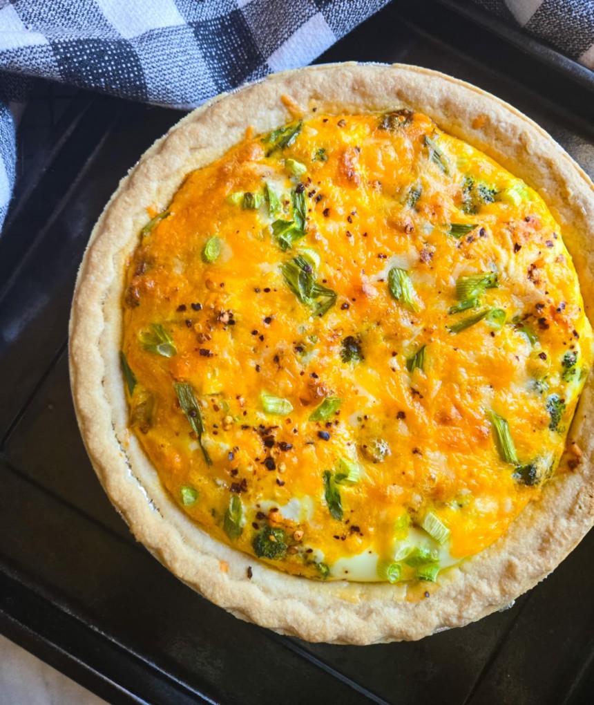 Broccoli Cheddar Quiche