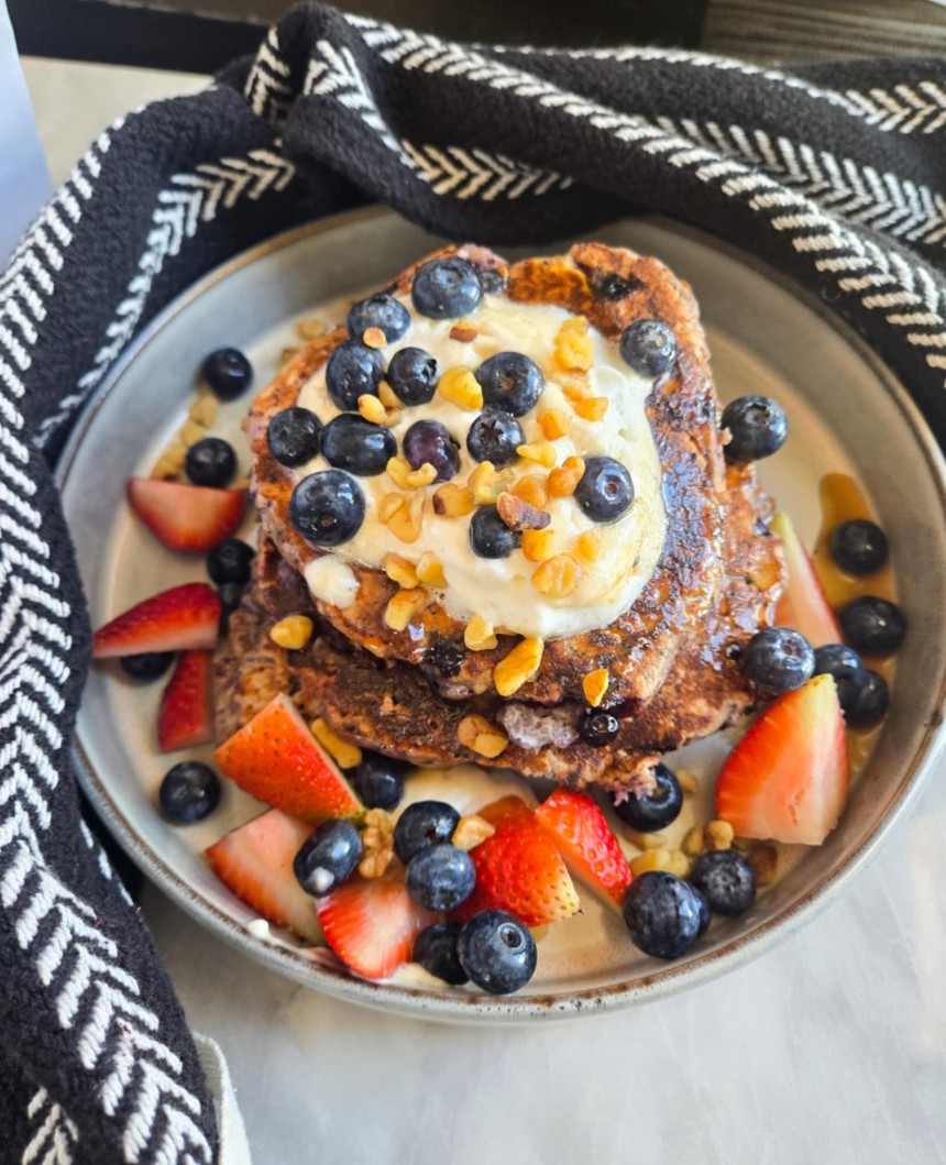 Blueberry Buttermilk Oat Pancakes