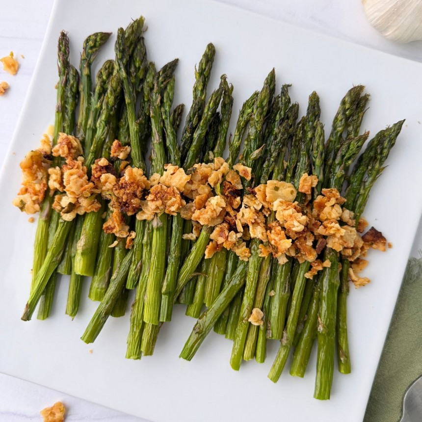 Roasted Asparagus With Lemon And Matzo C...