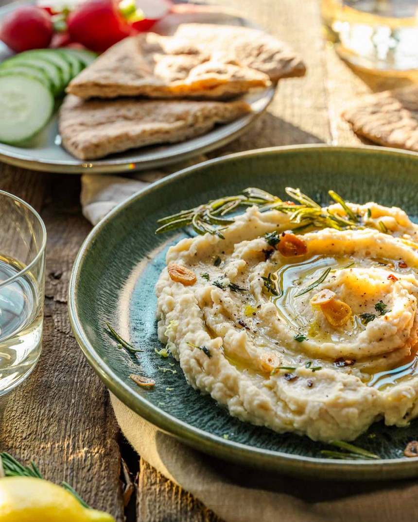 Silky Butter Bean Dip with Herb-Infused...
