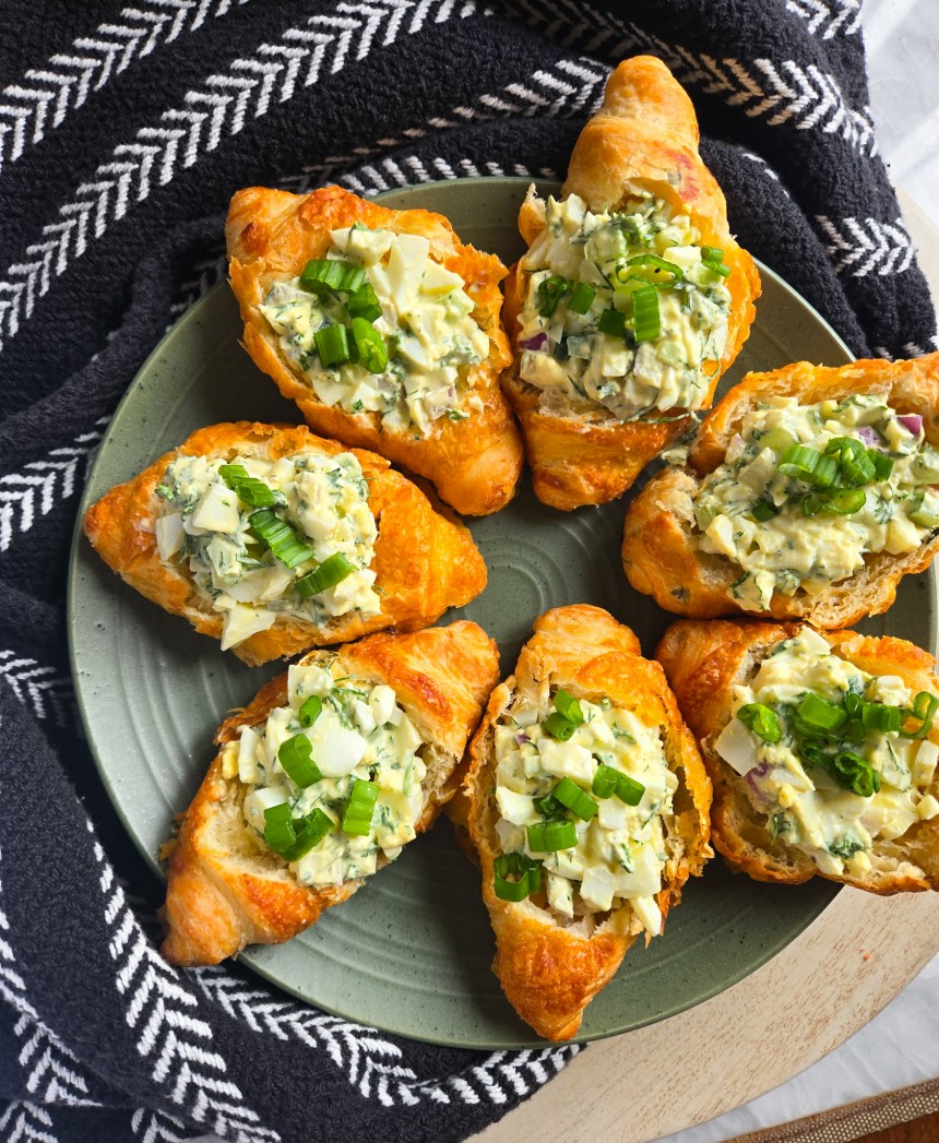 Egg Salad Stuffed Croissants