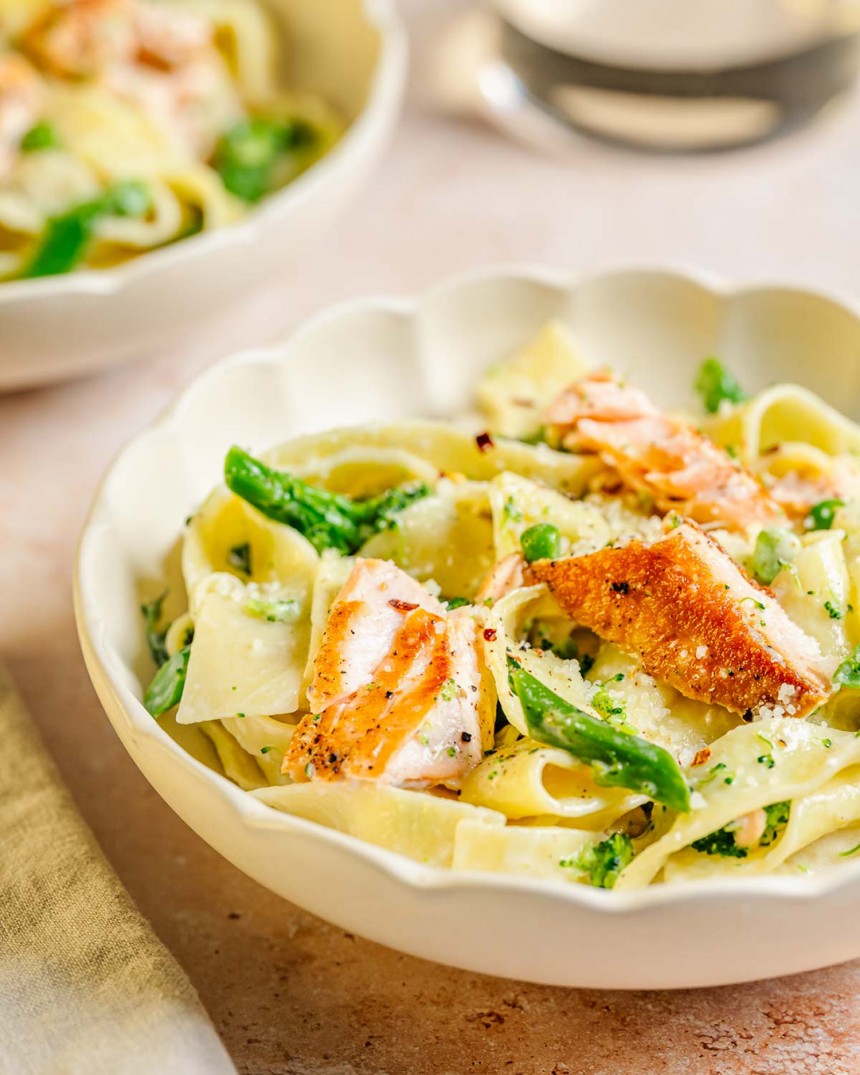 Salmon Pasta with Broccolini and Lemon A...
