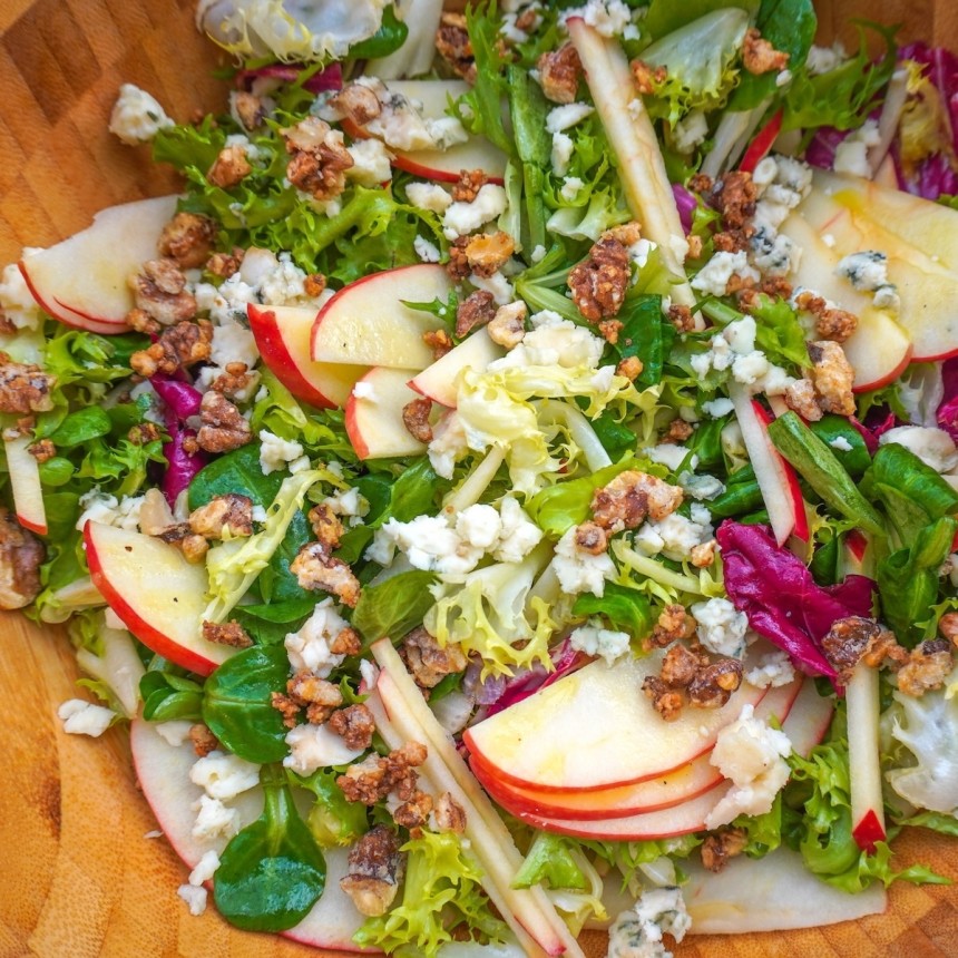 Apple, Walnut, and Blue Cheese Salad