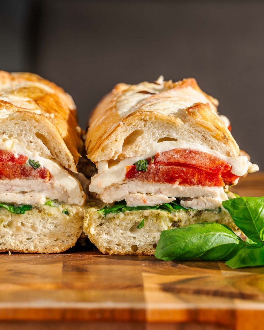Toasted Chicken Caprese Sandwich