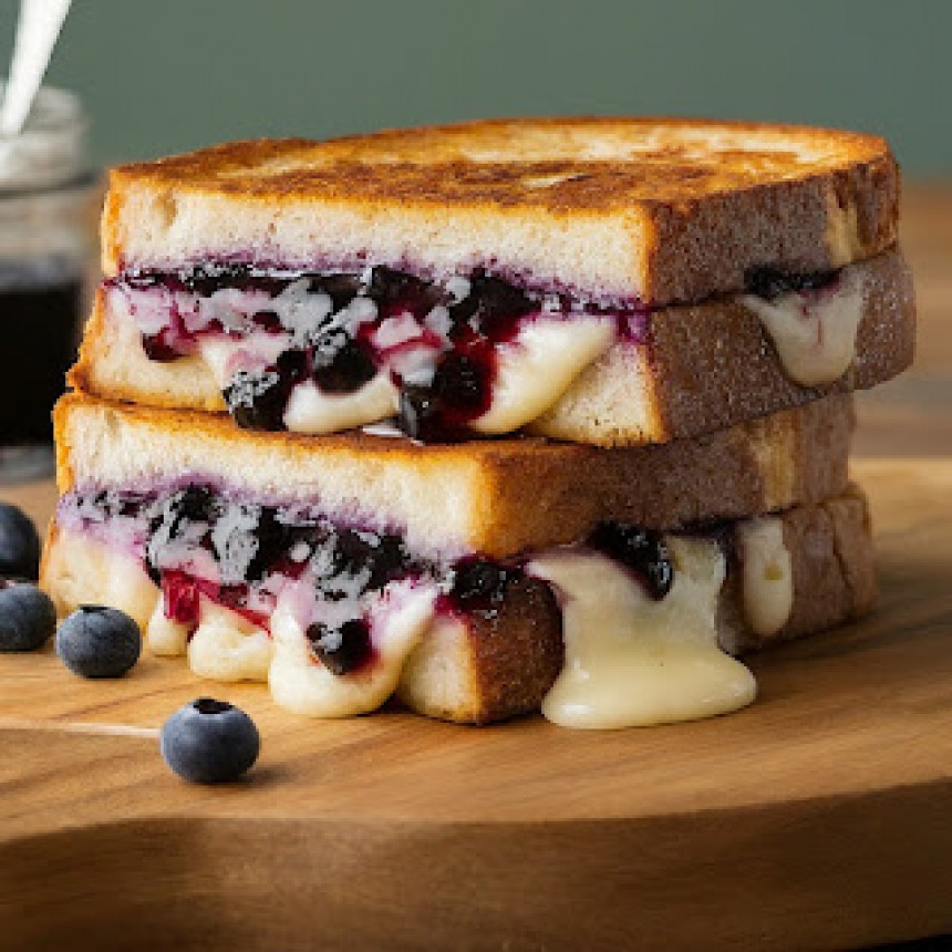 Blueberry Brie Grilled Cheese Sandwich
