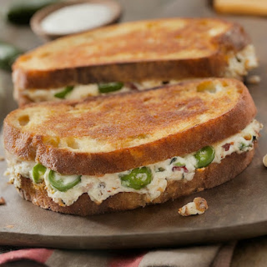 Jalapeno Popper Grilled Cheese Sandwich