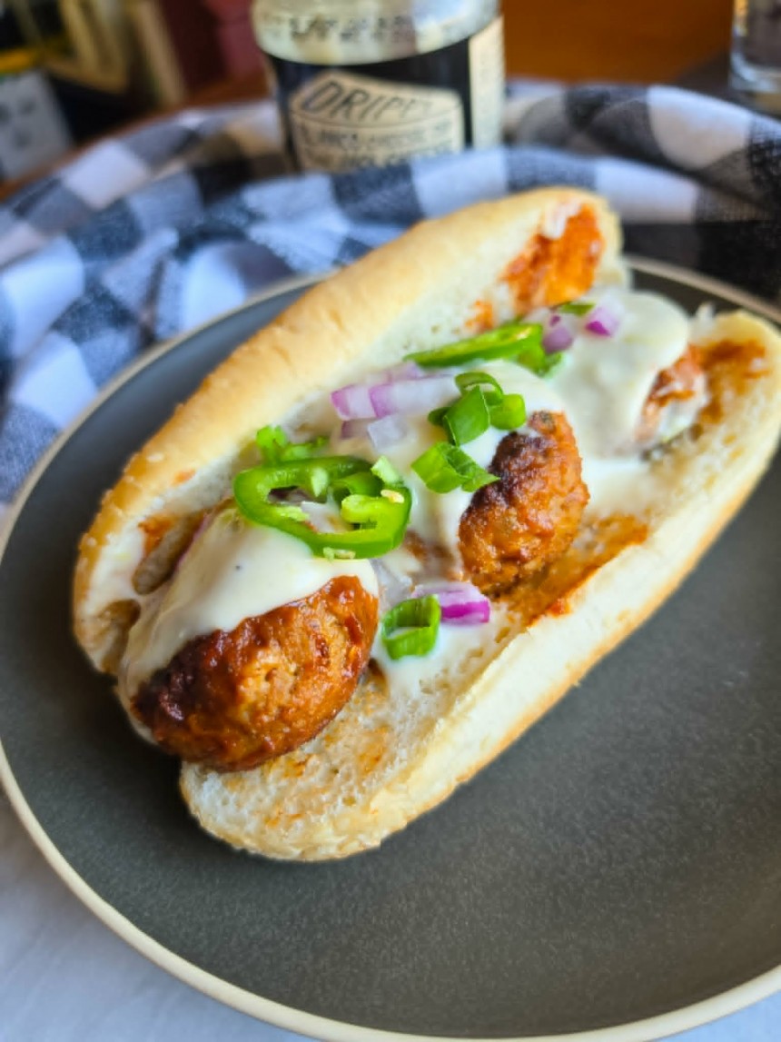 BBQ Queso Meatball Subs