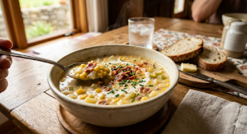 Corn Chowder: A Hearty Dish Perfect for Family Gatherings and Cozy Nights