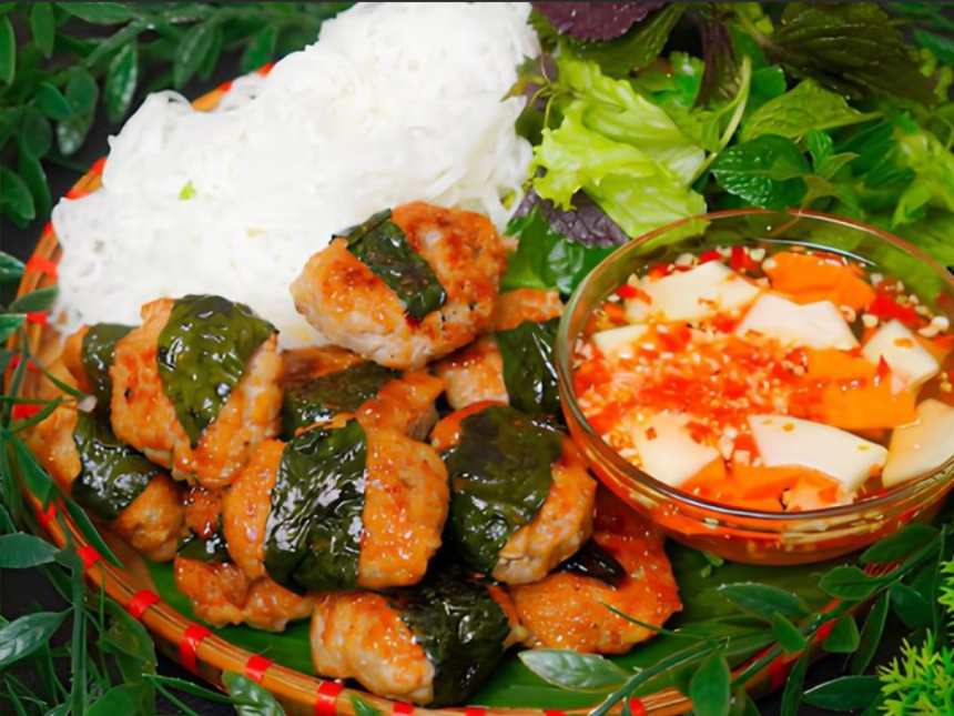 Bún Chả Hanoi with Grilled Pork and Rice...